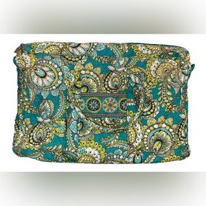 Vera Bradley Teal and Yellow Paisley Travel Bag
